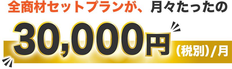 月々たったの30,000円